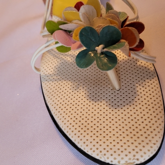 Summer‎ mules flower Vintage Sam & Libby 6.5 - Picture 11 of 12